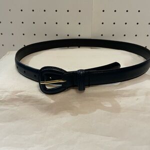 Ralph Lauren Navy Blue Genuine Leather Ladies Belt Sz M